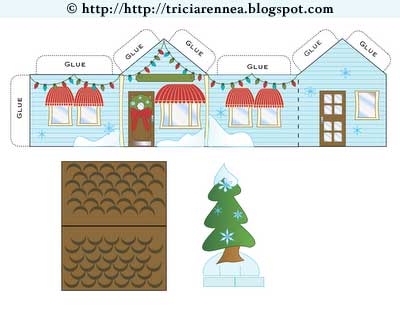 Paper craft Crafts  Boxes Boxes paper Printable online Gift Christmas and