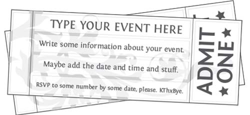 event ticket template free download word