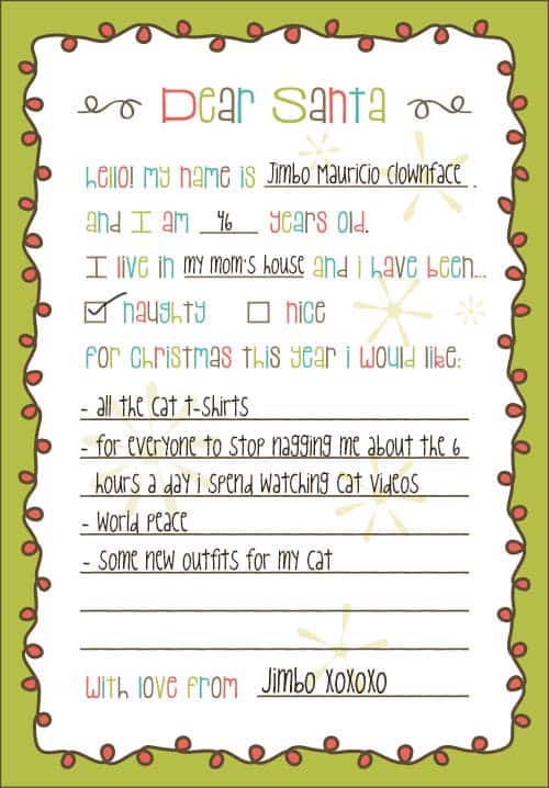 christmas list maker for santa