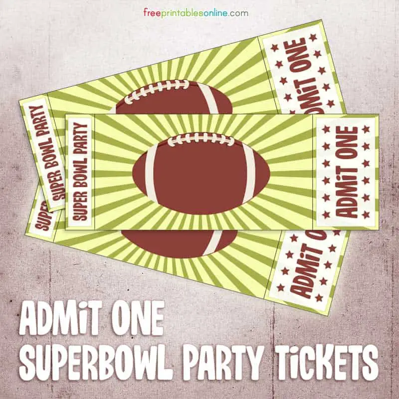 Printable Admit One Super Bowl Party Ticket Free Printables Online