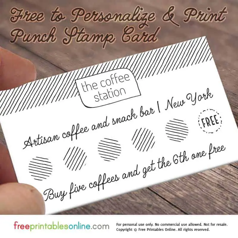 Free Printable Punch Card Template Professional Sample Template