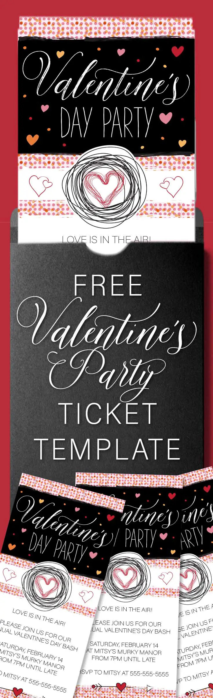 Free Printable Valentine's Day Party Invitation Template Free