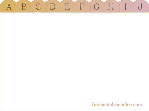 Download Free Alphabetical File Folder Dividers