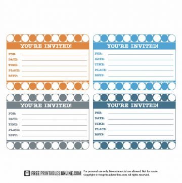 Retro You're Invited Cards