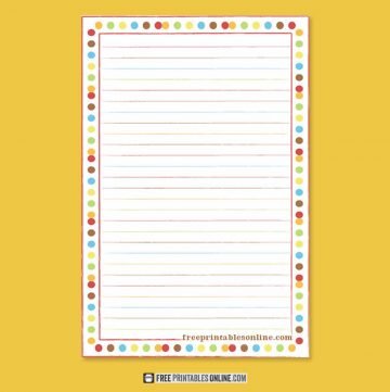 Bold Polka Border Portrait Recipe Card