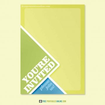 Blue Green overlapping folds invitation