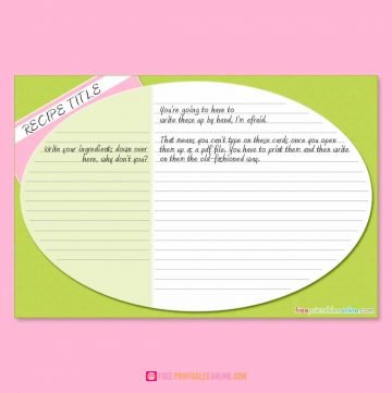 Only Elliptical Recipe Cards