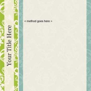 Victorian Damask Recipe Pages