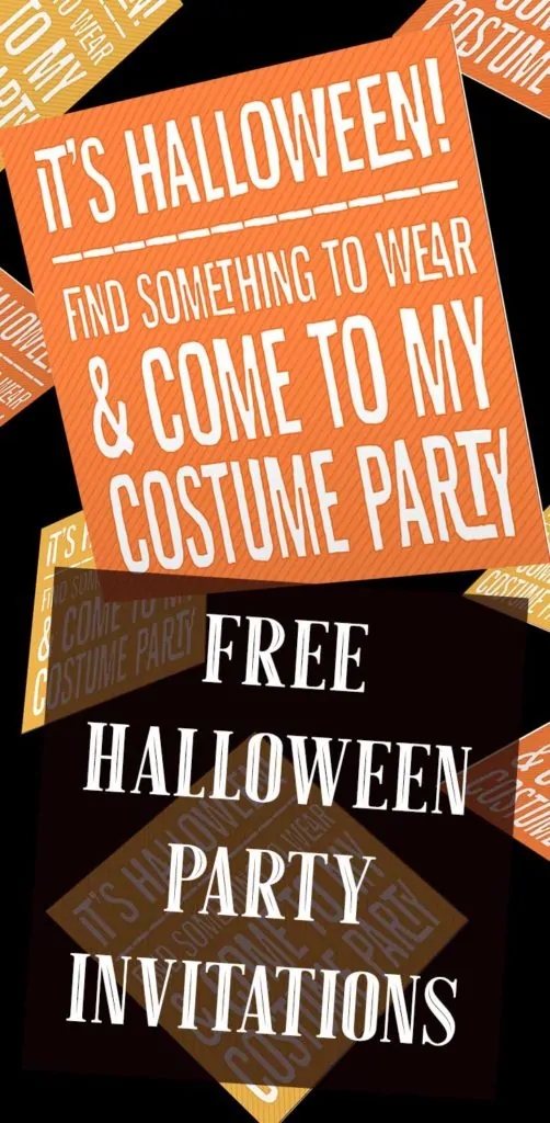 Free Costume Party Halloween Invitations