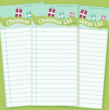 Blue and Green Christmas Wish List