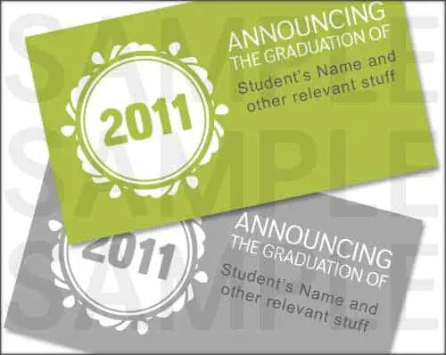 Lime Green 2011 Graduation Announcement