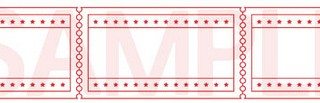 RED STARRY FAIRGROUND TICKET TEMPLATES