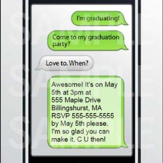 FREE IPHONE TEXT GRADUATION PARTY POSTCARDS
