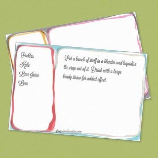 Inked Some 4x6 Recipe Cards