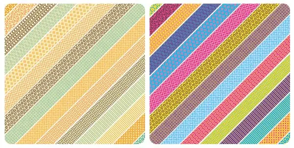 Tight Patterned Printable Washi Tape Stickers