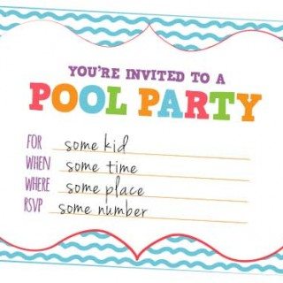 Pool Party Invitations