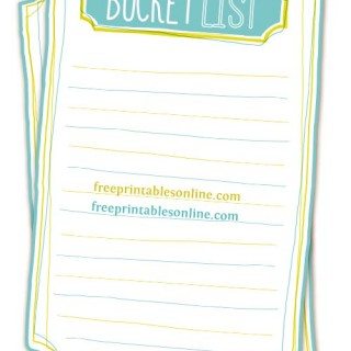 Printable Bucket List
