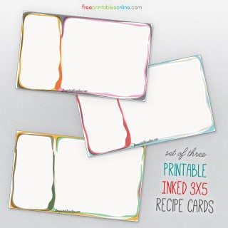 Inked Some 3x5 Recipe Cards