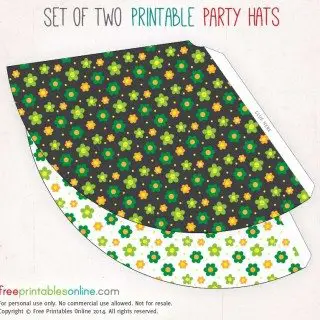 Retro 60s Printable Party Hats