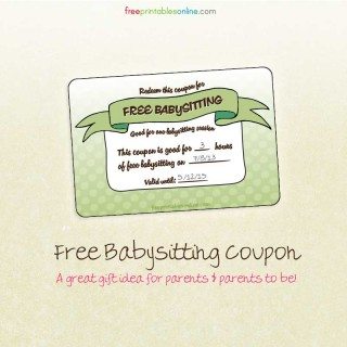 Free Babysitting Coupon