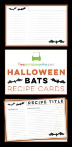 Free Halloween Recipe Cards