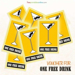 One Free Drink Coupon