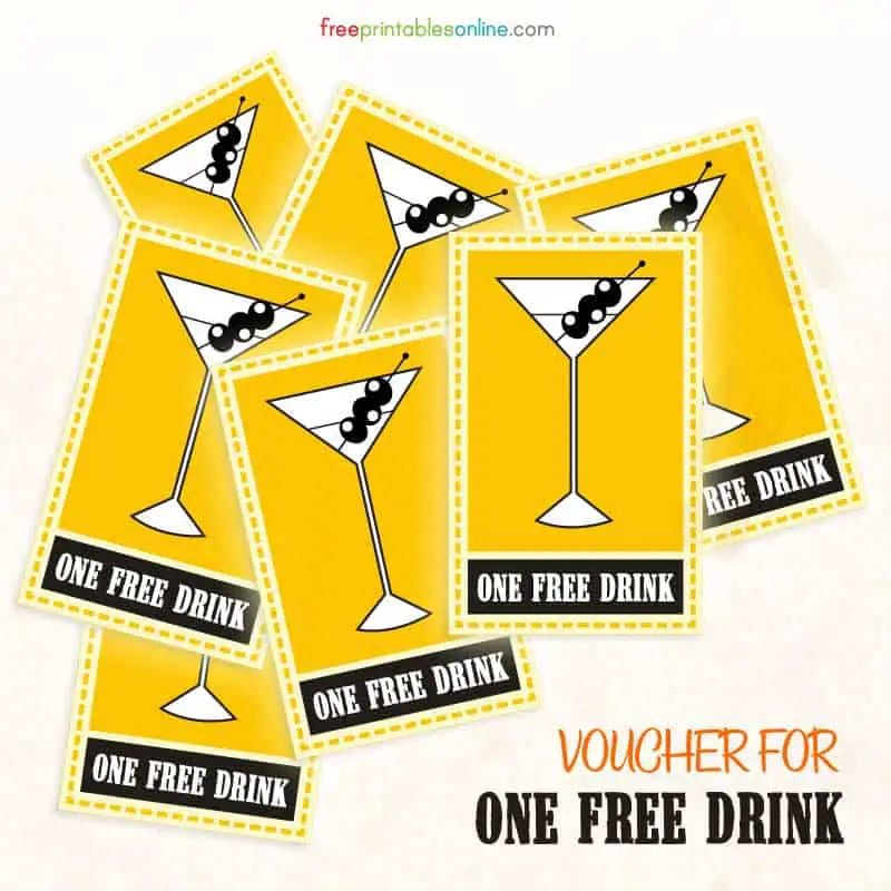 Free Printable Drink Voucher Free Printables Online
