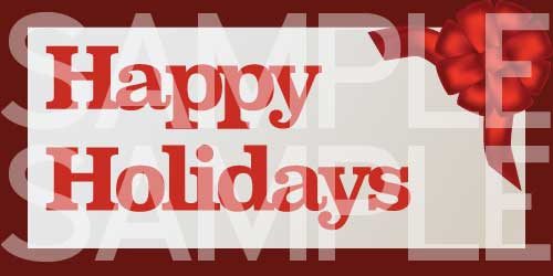 Happy Holidays Bow