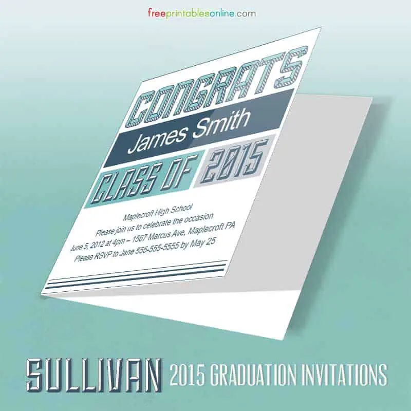 free printable graduation invitation 2015