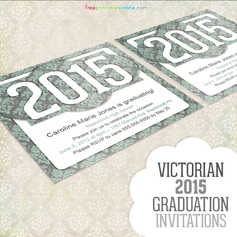 Victorian 2015 Graduation Invitation