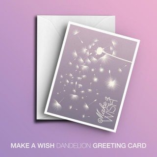 Purple Make a Wish Card