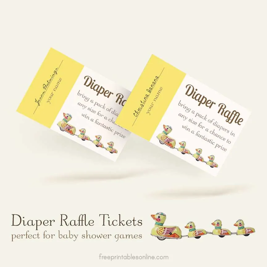 Diaper Raffle Tickets