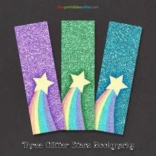 Rainbow Glitter Bookmarks