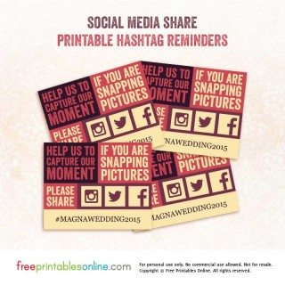 Hashtag Wedding Cards