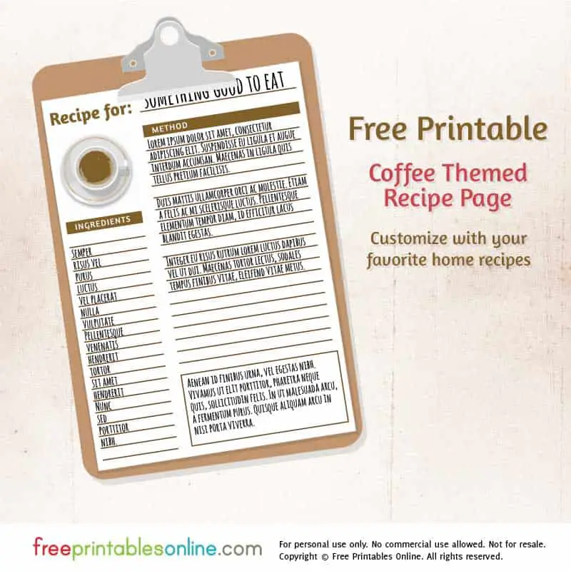 Printable Black Recipe Template - Free Printables Online