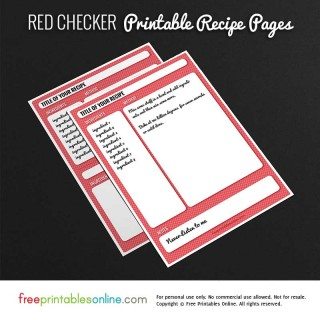 recipe template pages