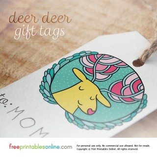 Dear Deer Printable Christmas Gift Tags