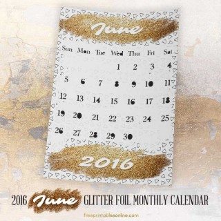 PRINTABLE June 2016 CALENDAR