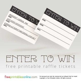 Free Printables Online - printable ticket templates, recipe cards & more