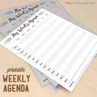 printable weekly agenda