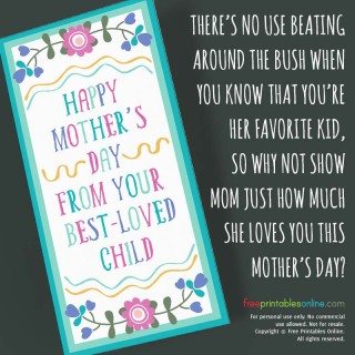 Sarcastic Mother's Day Card