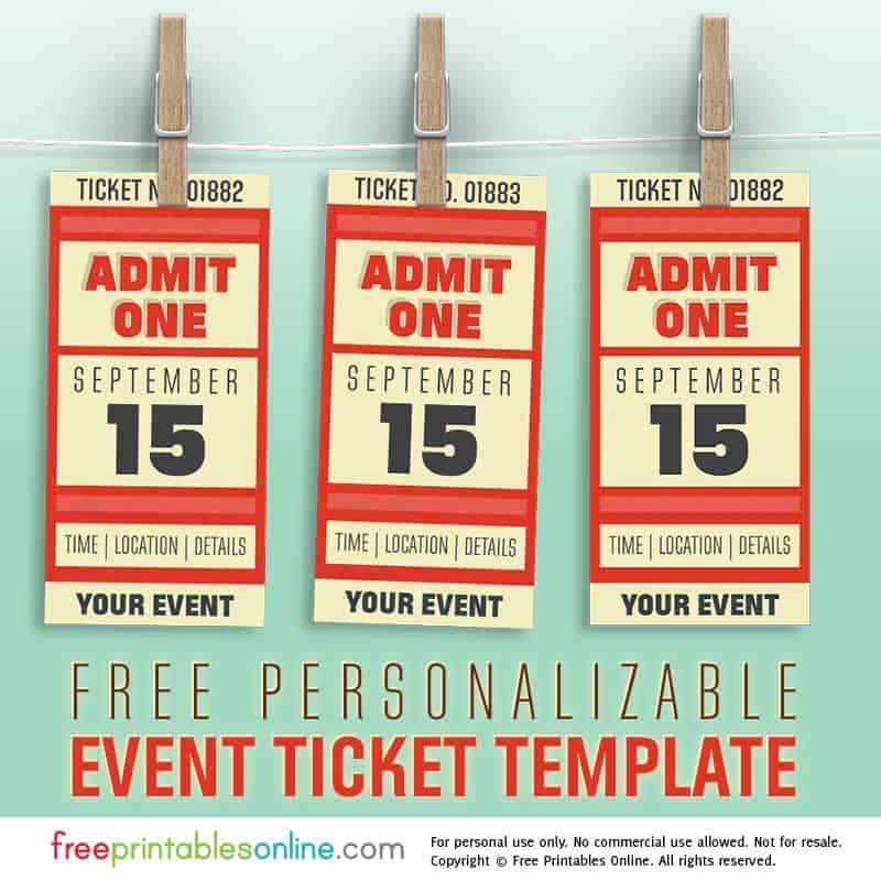 Personalized Event Ticket Template