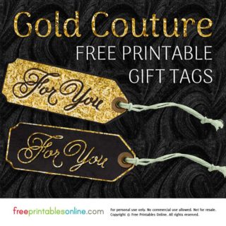 For You Printable Gift Tags