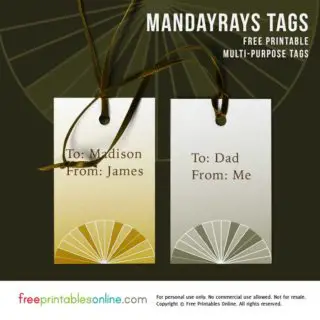 Contemporary Printable Gift Tags