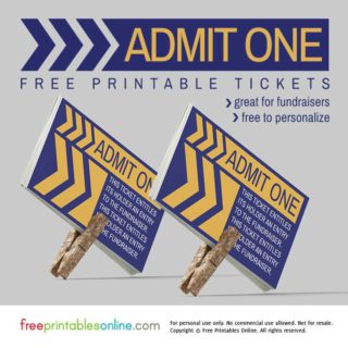 Admit One Fundraiser Ticket