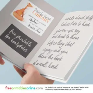 Free Baby shower Bookplate