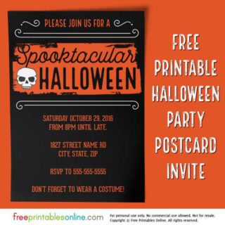 Spooktacular 2016 Halloween Party Invitation