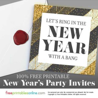 free new year's eve invitations