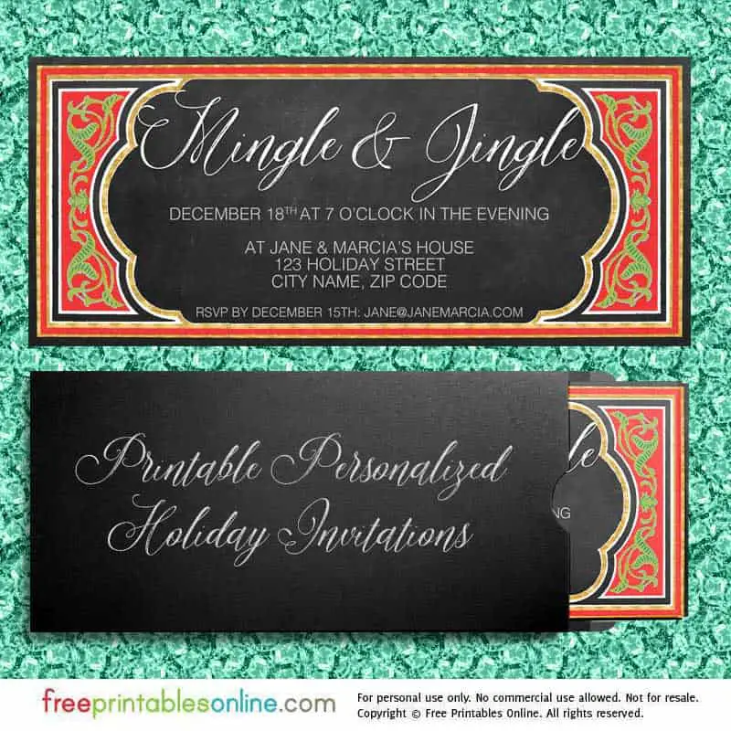 Printable Holiday Party Invitations