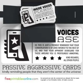 Passive Aggressive Inside Voices Card